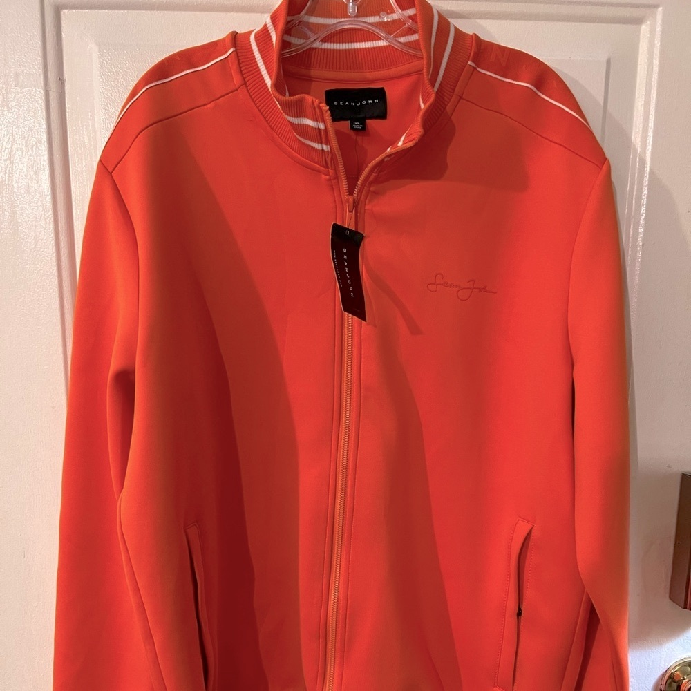 NWT Men’s Sean John Orange Jacket Size XL